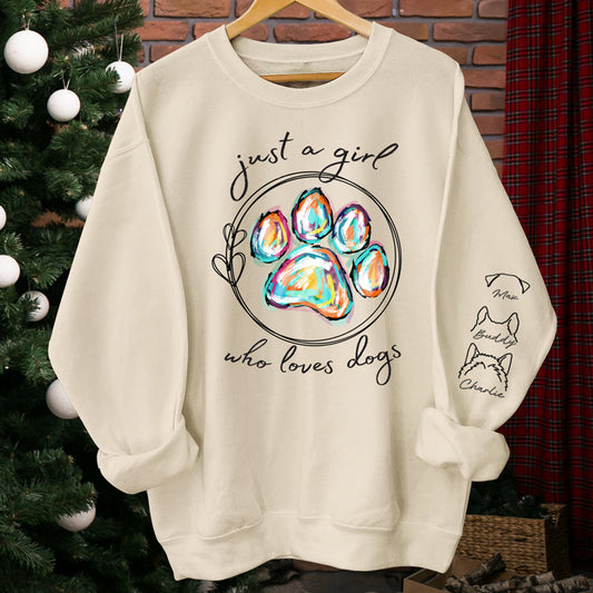 Personalized Pet Ears Sweatshirt with Name Dog People Sweatshirt