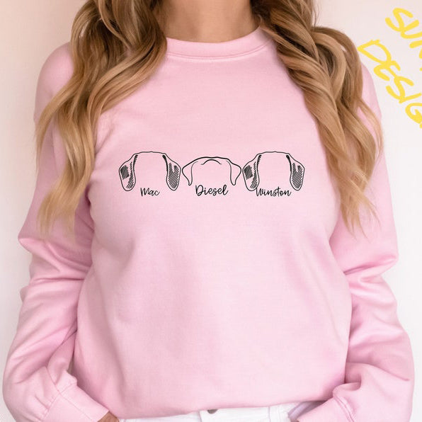Sudadera personalizada con orejas de mascota y nombre Dog People