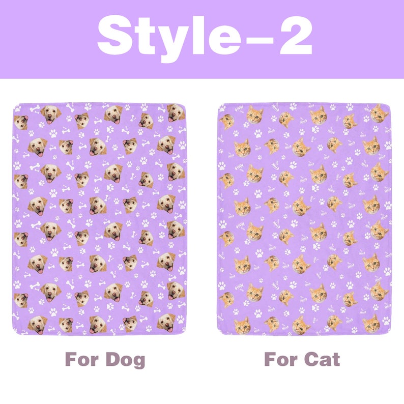 Personalized Pet Blanket with Face Dog Face Blanket