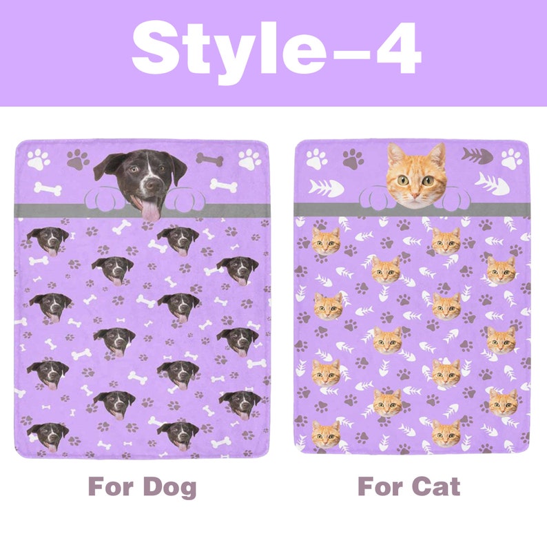 Personalized Pet Blanket with Face Dog Face Blanket