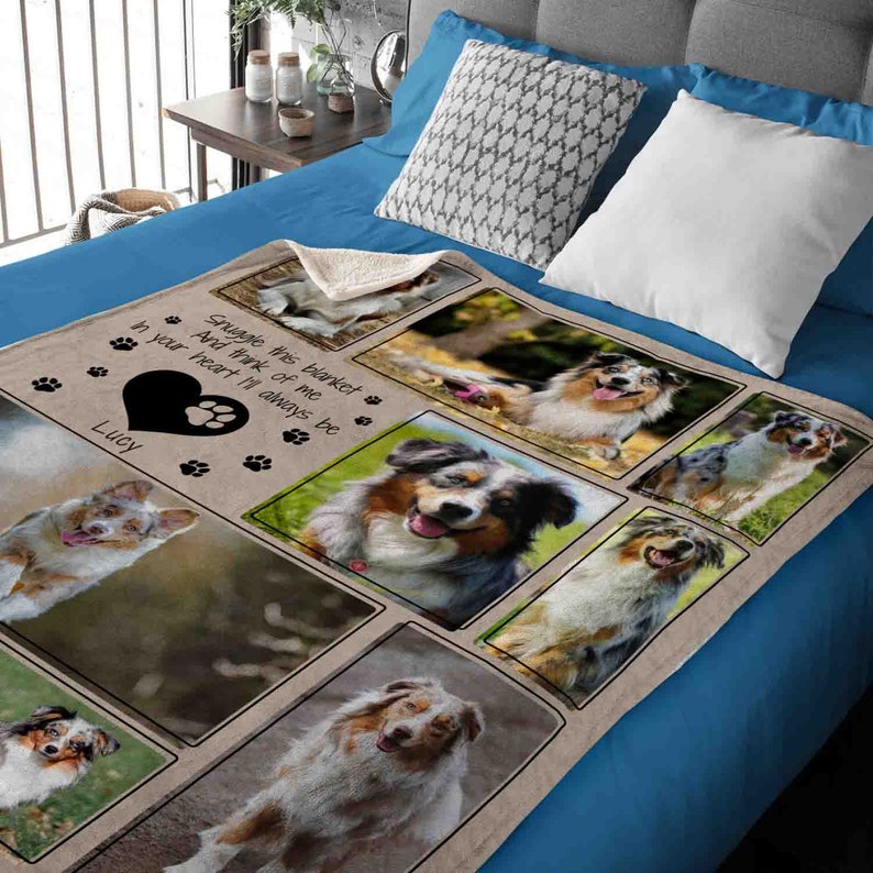 Custom Dog Photo Blanket Pet Lover Gift