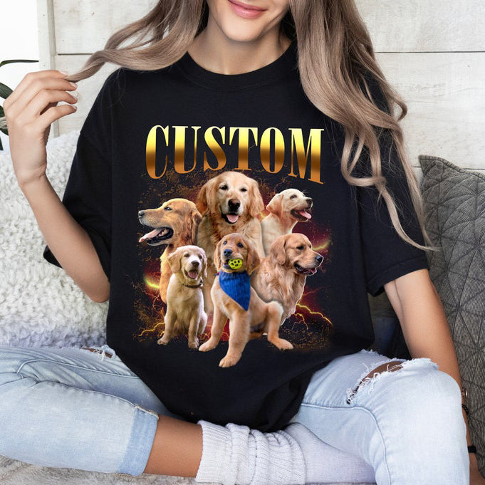 Custom Comfort Colors - Sudadera con capucha para perro, diseño retro