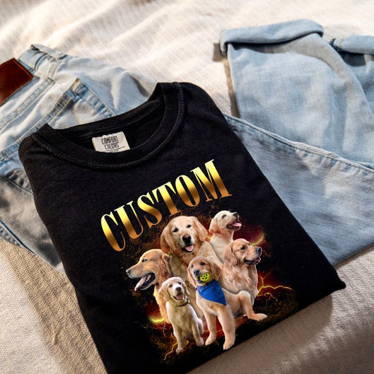 Custom Comfort Colors - Sudadera con capucha para perro, diseño retro