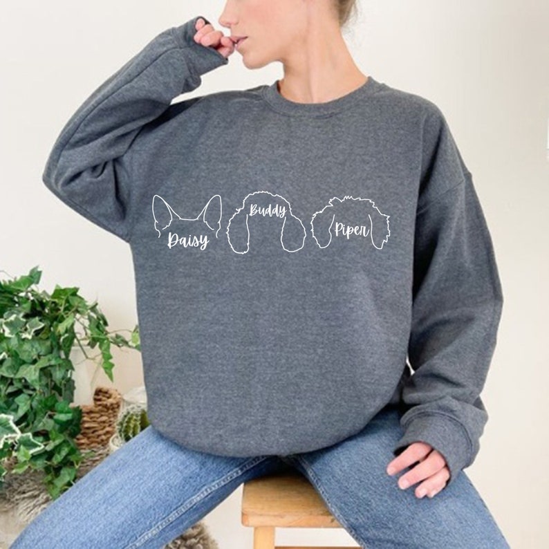 Sudadera personalizada con orejas de mascota y nombre Dog People
