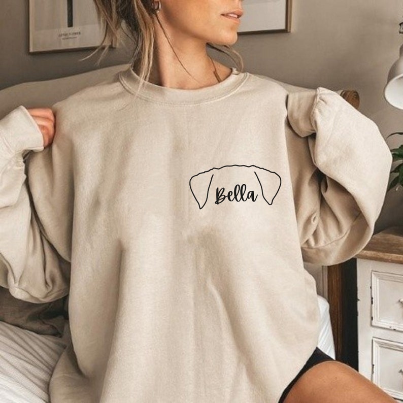Sudadera personalizada con orejas de mascota y nombre Dog People