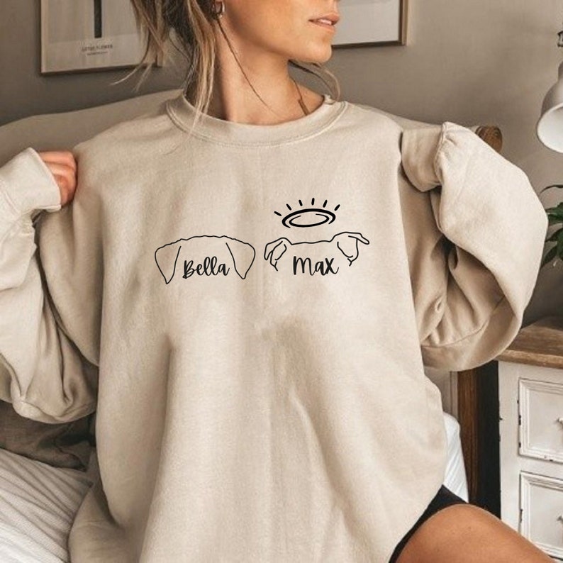 Sudadera personalizada con orejas de mascota y nombre Dog People