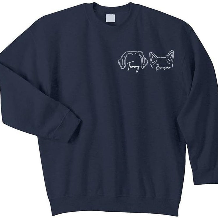 Sudadera personalizada con orejas de mascota y nombre Dog People