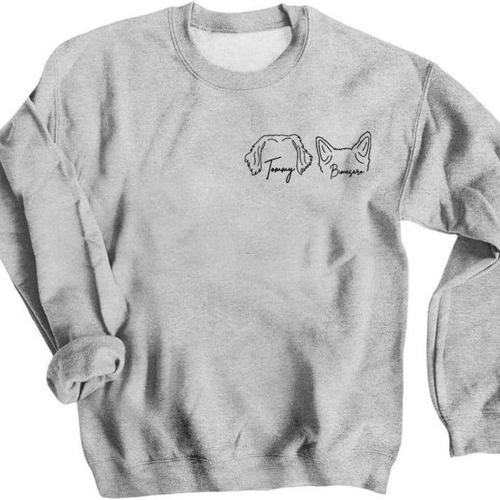 Sudadera personalizada con orejas de mascota y nombre Dog People