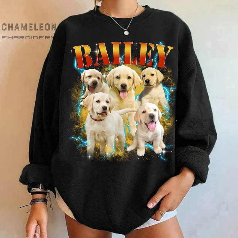 Sudadera de perro personalizada vintage Sudadera con capucha personalizada para mascotas