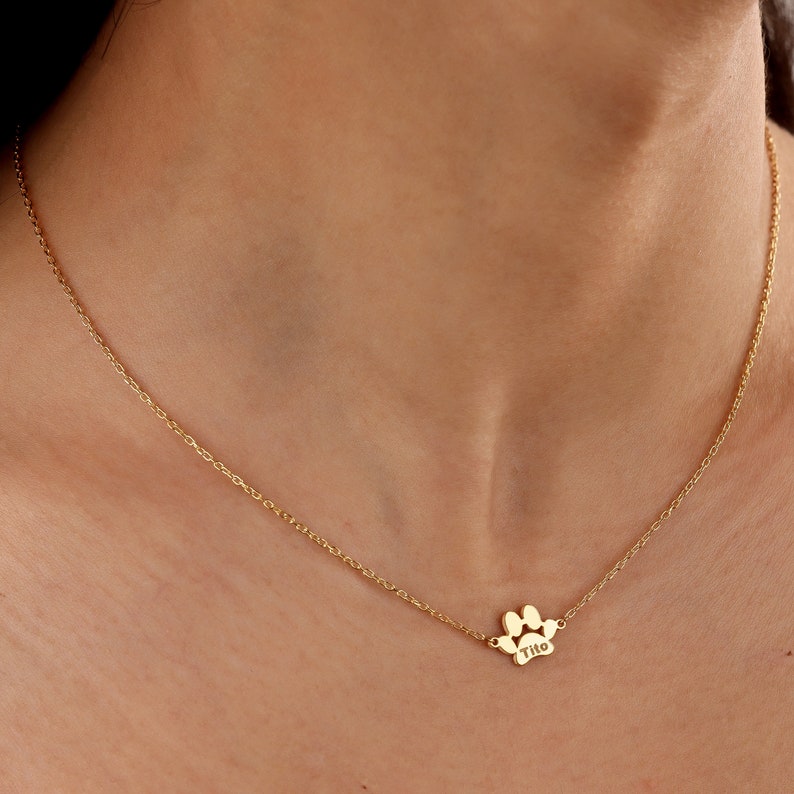 Personalized Dog Paw Necklace Pet Necklace Mother's day gift
