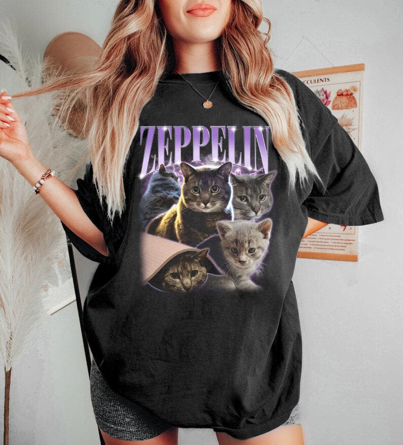 90s Pet Bootleg Comfort Colors Shirt Retro Collage Sudadera con capucha personalizada para mascotas