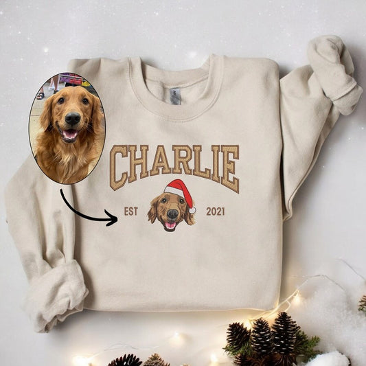 Custom Pet Embroidered Sweatshirt Custom Pet Sweatshirt HET0214H