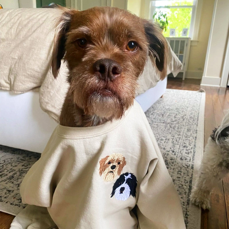 Custom Pet Face and Pet name Sweatshirt Mother's Day Gift