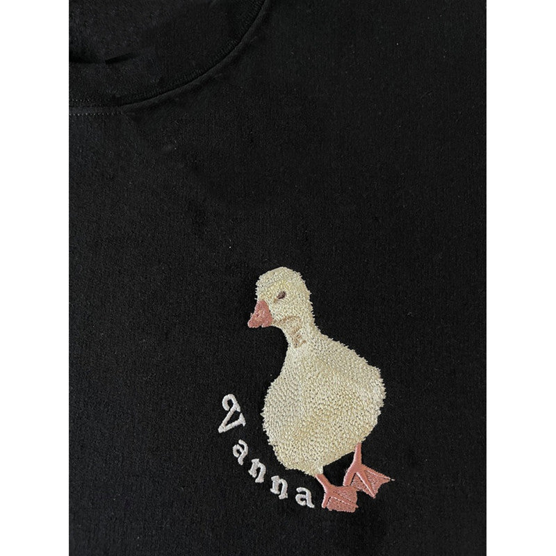 Personalized Embroidered Pet Sweatshirt, Custom Pet Portrait Sweatshirt