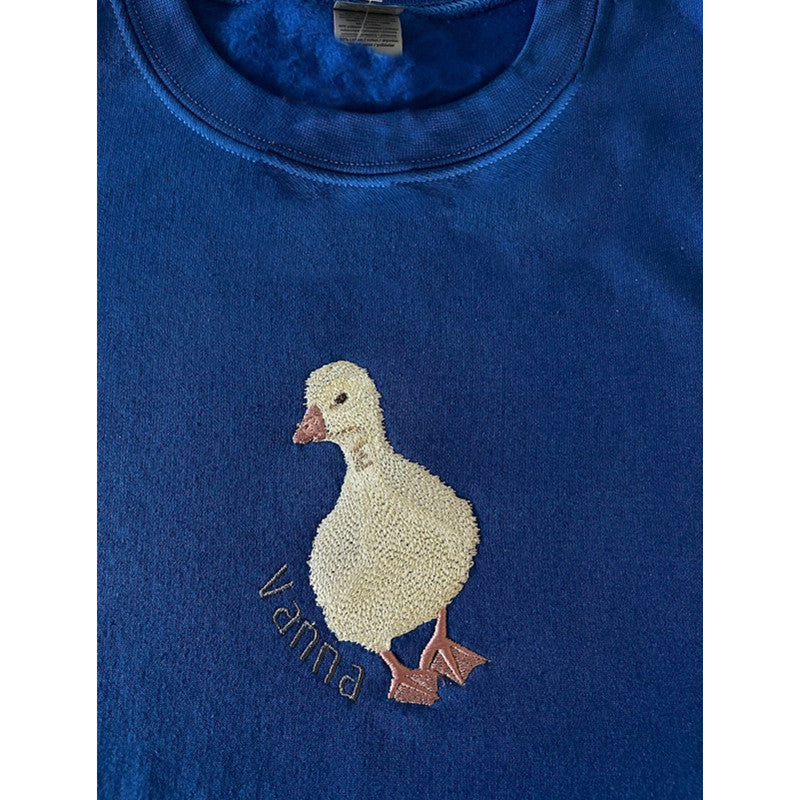 Personalized Embroidered Pet Sweatshirt, Custom Pet Portrait Sweatshirt