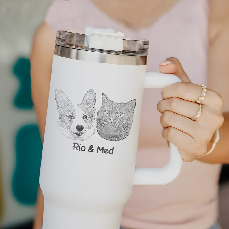 Personalized Pet Portrait Tumblers Gift For Pet's Lover Mother's Day Gift