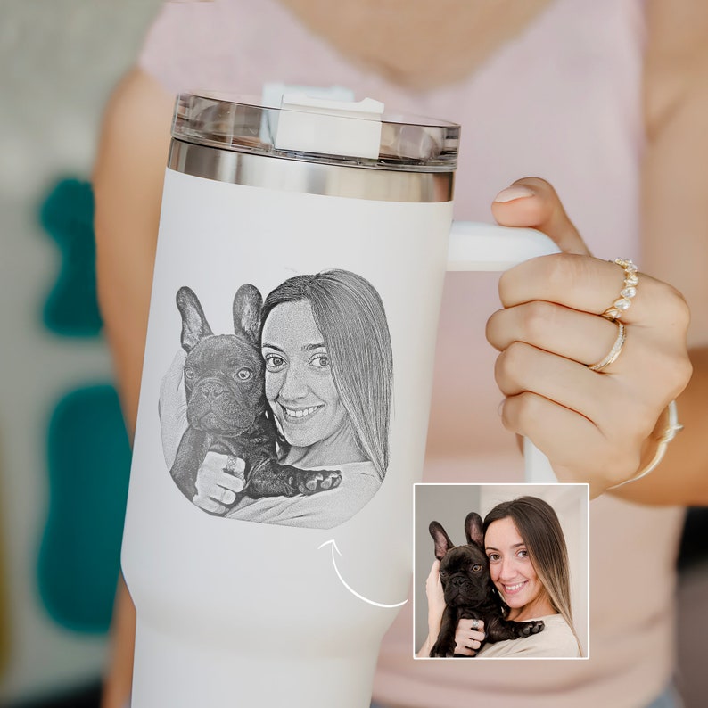 Personalized Pet Portrait Tumblers Gift For Pet's Lover Mother's Day Gift