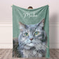 Personalized Pet Photo Blanket for Cat Mom Christmas Gift HET0223H