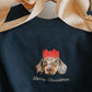 New Embroidered Pet Portrait Organic Christmas Jumper HET0224H