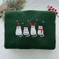 Christmas Ghost Cats Embroidered Sweatshirt