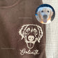 Custom Embroidered Dog Sweatshirt, Personalized Embroidery Pet Portrait Pet Name Sweatshirt Hoodie
