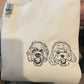 Custom Embroidered Dog Sweatshirt, Personalized Embroidery Pet Portrait Pet Name Sweatshirt Hoodie
