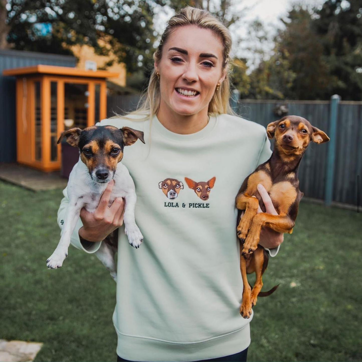 Embroidered Pet Portrait Organic Sweatshirt