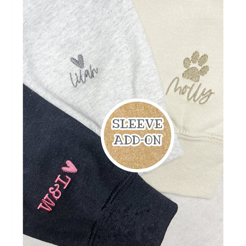 Custom Embroidered Pet Crewneck Sweatshirt Hoodie