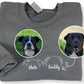 EMBROIDERED Dog Ears Sweatshirt with Personalized Names, Custom Pet Crewneck