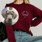 EMBROIDERED Dog Ears Sweatshirt with Personalized Names, Custom Pet Crewneck
